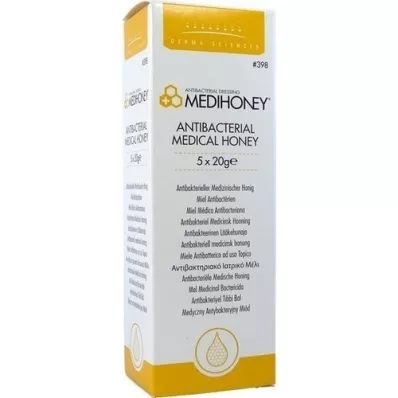 MEDIHONEY antibakterieller Medizinischer Honig, 5X20 g