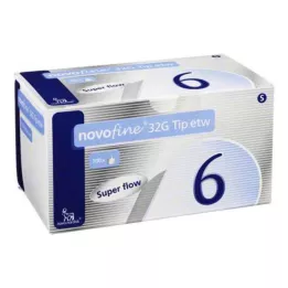 NOVOFINE 6 mm Kanülen 32 G Tip etw, 100 St