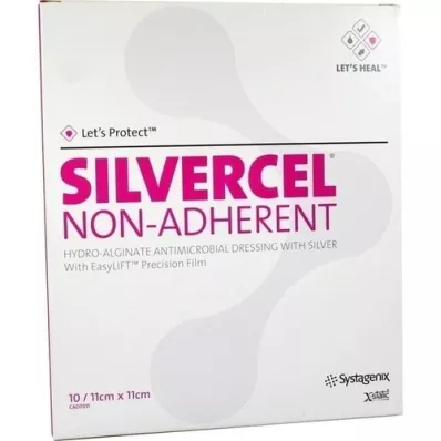 SILVERCEL non Adherent Kompressen 11x11 cm, 10 St