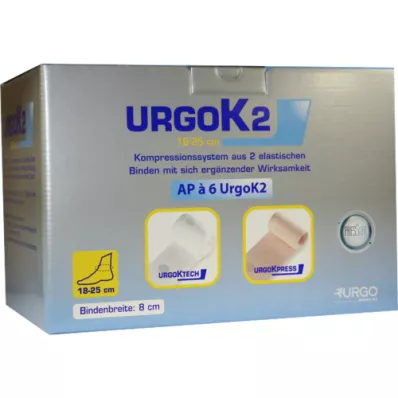 URGOK2 Kompr.Syst.8cm Knöchelumf.18-25cm, 6 St