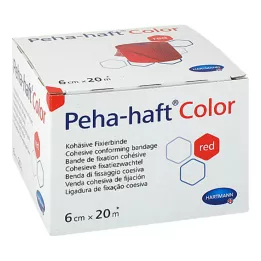 PEHA-HAFT Color Fixierbinde 6 cmx20 m rot, 1 St