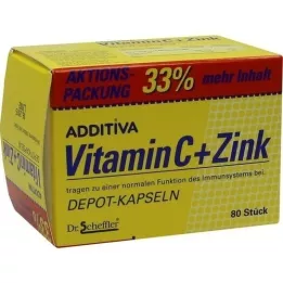 ADDITIVA Vitamin C+Zink Depotkaps.Aktionspackung, 80 St