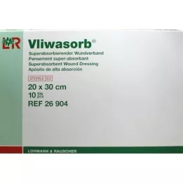 VLIWASORB superabsorb.Saugkomp.steril 20x30 cm, 10 St