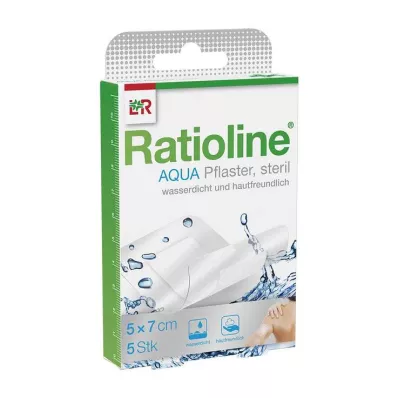 RATIOLINE aqua Duschpflaster Plus 5x7 cm steril, 5 St