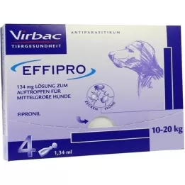 EFFIPRO 134 mg Pip.Lsg.z.Auftropf.f.mittelgr.Hund, 4 St