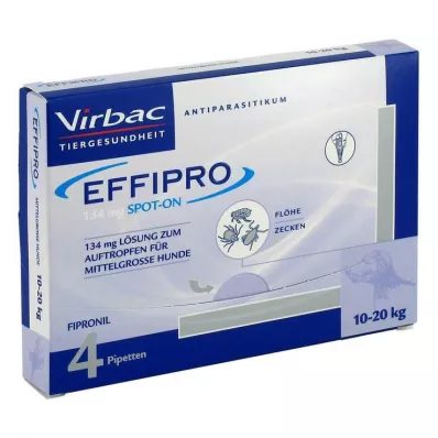 EFFIPRO 134 mg Pip.Lsg.z.Auftropf.f.mittelgr.Hund, 4 St EFFIPRO 134 mg Pip.Lsg.z.Auftropf.f.mittelgr.Hund, 4 St