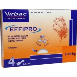 EFFIPRO 67 mg Pip.Lsg.z.Auftropf.f.kl.Hunde, 4 St