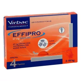 EFFIPRO 67 mg Pip.Lsg.z.Auftropf.f.kl.Hunde, 4 St