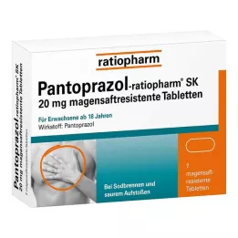 PANTOPRAZOL-ratiopharm SK 20 mg magensaftres.Tabl., 7 St