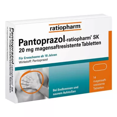 PANTOPRAZOL-ratiopharm SK 20 mg magensaftres.Tabl., 14 St PANTOPRAZOL-ratiopharm SK 20 mg magensaftres.Tabl., 14 St