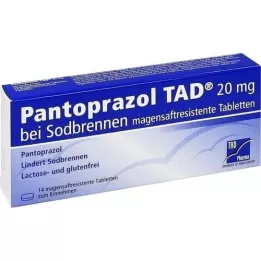 PANTOPRAZOL TAD 20 mg b.Sodbrenn. magensaftr.Tabl., 14 St