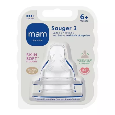 MAM Sauger Gr.3 6+ Monate Silikon, 2 St MAM Sauger Gr.3 6+ Monate Silikon, 2 St