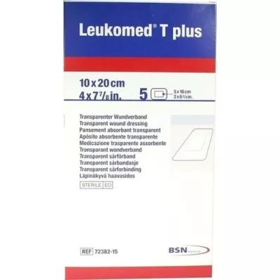 LEUKOMED transp.plus sterile Pflaster 10x20 cm, 5 St