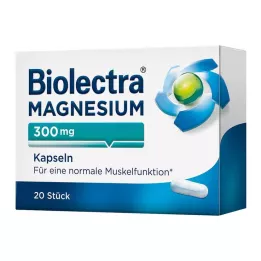BIOLECTRA Magnesium 300 mg Kapseln, 20 St