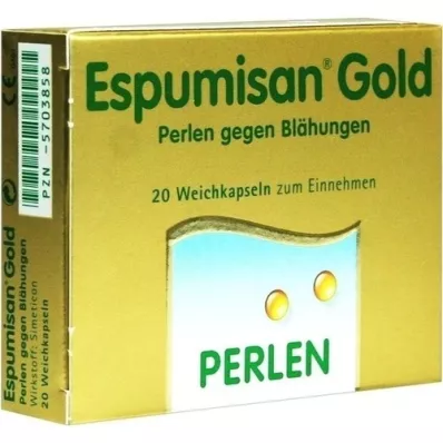 ESPUMISAN Gold Perlen gegen Blähungen, 20 St