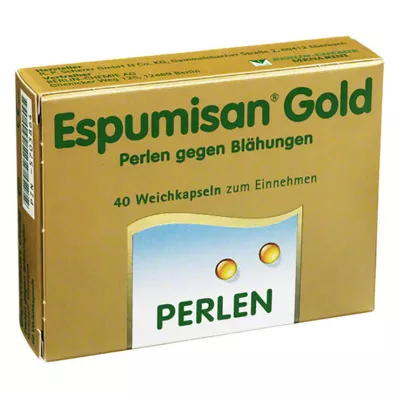 ESPUMISAN Gold Perlen gegen Blähungen, 40 St