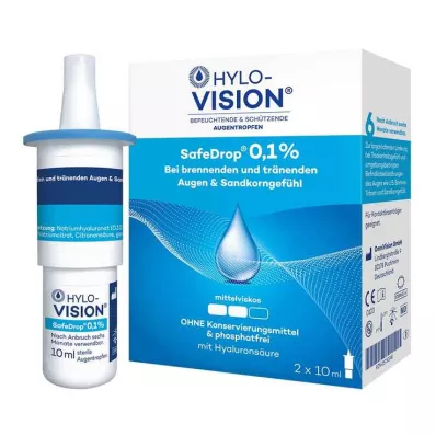 HYLO-VISION SafeDrop 0,1% Augentropfen, 2X10 ml