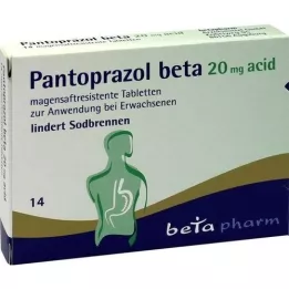 PANTOPRAZOL beta 20 mg acid magensaftres.Tabletten, 14 St
