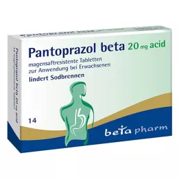 PANTOPRAZOL beta 20 mg acid magensaftres.Tabletten, 14 St