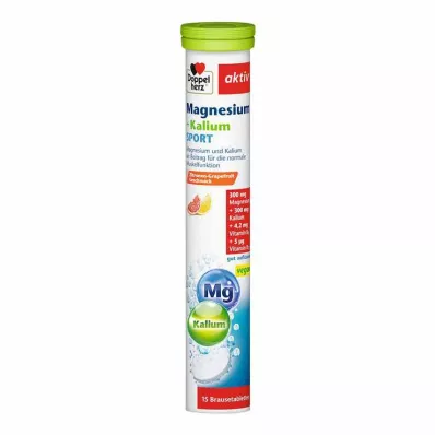 DOPPELHERZ Magnesium+Kalium Sport Brausetabletten, 15 St