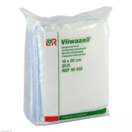 VLIWAZELL Saugkompressen unsteril 15x20 cm, 25 St