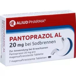 PANTOPRAZOL AL 20 mg bei Sodbr.magensaftres.Tabl., 7 St