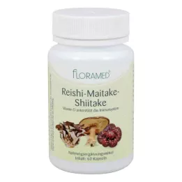 REISHI-MAITAKE-Shitake-Kapseln gutes f.ges.Zellen, 60 St