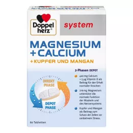 DOPPELHERZ Magnesium+Calc.+Kupfer+Mangan syst.Tab., 60 St