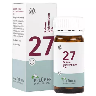 BIOCHEMIE Pflüger 27 Kalium bichromicum D 6 Tabl., 100 St BIOCHEMIE Pflüger 27 Kalium bichromicum D 6 Tabl., 100 St