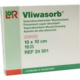 VLIWASORB superabsorb.Saugkomp.steril 10x10 cm, 10 St