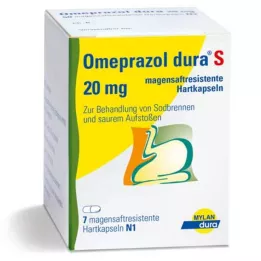 OMEPRAZOL dura S 20 mg magensaftresist.Hartkapseln, 7 St