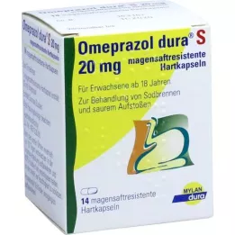 OMEPRAZOL dura S 20 mg magensaftresist.Hartkapseln, 14 St