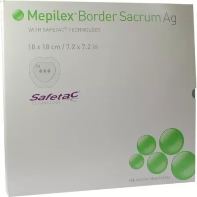 MEPILEX Border Sacrum Ag Schaumverb.18x18 cm ster., 5 St
