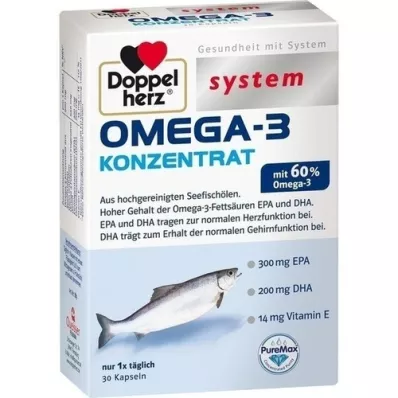 DOPPELHERZ Omega-3 Konzentrat system Kapseln, 30 St