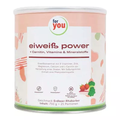 FOR YOU eiweiß power Erdbeere Pulver, 750 g FOR YOU eiweiß power Erdbeere Pulver, 750 g