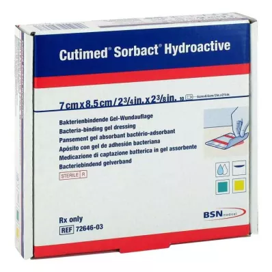 Cutimed Sorbact Hydroactive Kompressen 7x8,5 cm, 10 St