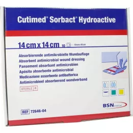 CUTIMED Sorbact Hydroactive Kompressen 14x14 cm, 10 St