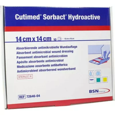CUTIMED Sorbact Hydroactive Kompressen 14x14 cm, 10 St