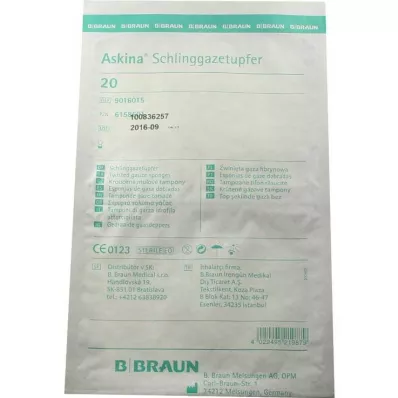 ASKINA Schlinggazetupfer pflaumengr.steril, 20 St ASKINA Schlinggazetupfer pflaumengr.steril, 20 St