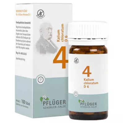 BIOCHEMIE Pflüger 4 Kalium chloratum D 6 Tabletten, 100 St BIOCHEMIE Pflüger 4 Kalium chloratum D 6 Tabletten, 100 St