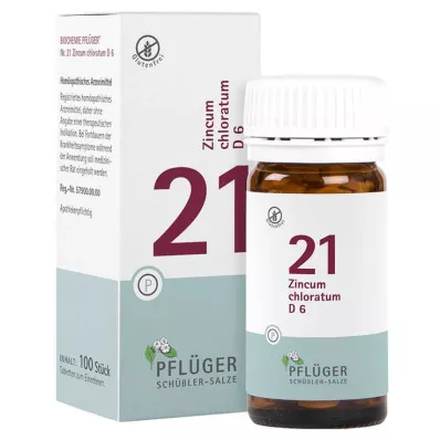 BIOCHEMIE Pflüger 21 Zincum chloratum D 6 Tabl., 100 St