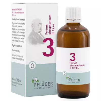 BIOCHEMIE Pflüger 3 Ferrum phosphoricum D 12 Tro., 100 ml BIOCHEMIE Pflüger 3 Ferrum phosphoricum D 12 Tro., 100 ml