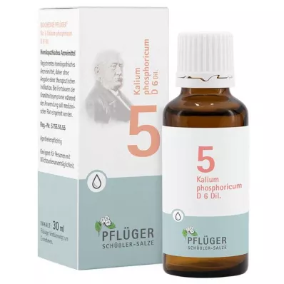 BIOCHEMIE Pflüger 5 Kalium phosphoricum D 6 Tropf., 30 ml