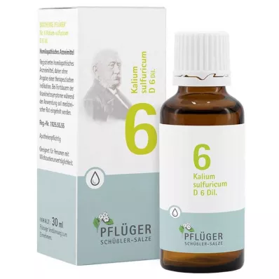 BIOCHEMIE Pflüger 6 Kalium sulfuricum D 6 Tropfen, 30 ml BIOCHEMIE Pflüger 6 Kalium sulfuricum D 6 Tropfen, 30 ml