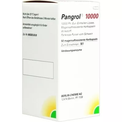 PANGROL 10.000 Hartkps.m.magensaftr.überz.Pell., 50 St