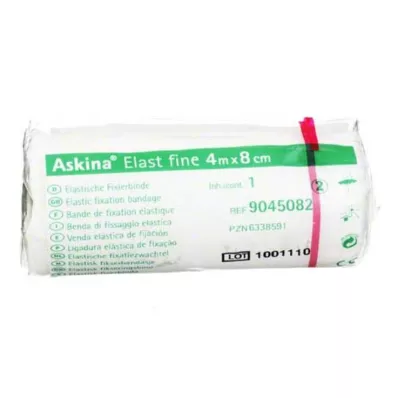 ASKINA Elast Fine Binde 8 cmx4 m cellophaniert, 1 St