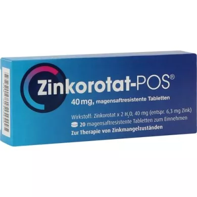 ZINKOROTAT POS magensaftresistente Tabletten, 20 St