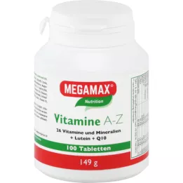MEGAMAX Vitamine A-Z+Q10+Lutein Tabletten, 100 St