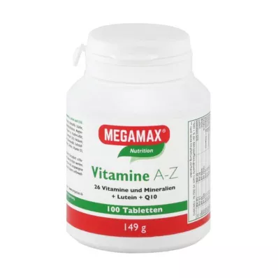 MEGAMAX Vitamine A-Z+Q10+Lutein Tabletten, 100 St