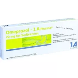 OMEPRAZOL-1A Pharma 20 mg bei Sodbrennen HKM, 14 St